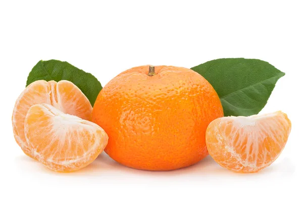 Tangerine fruit on white — Stock Photo, Image