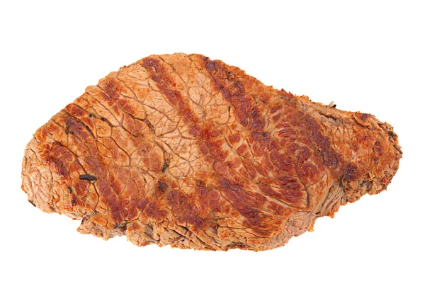 白で隔離牛肉ステーキ — ストック写真
