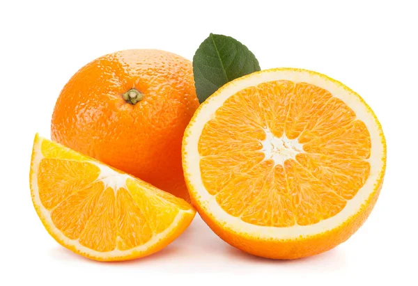 橙色柑橘片白色 — 图库照片