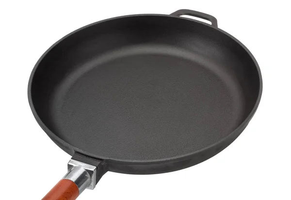 Cast iron pan on white — Stock Photo, Image