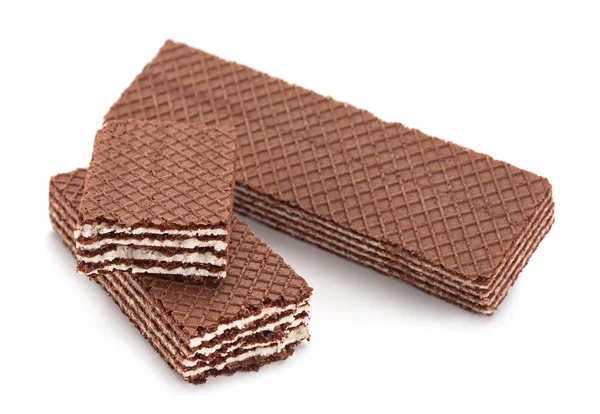 Brown wafers stick isolado no fundo branco — Fotografia de Stock
