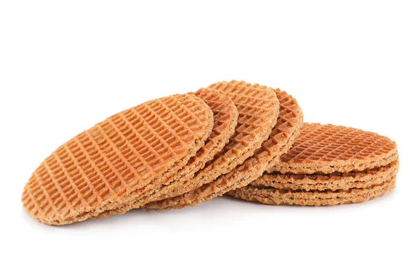 Holland yuvarlak waffle beyaz — Stok fotoğraf