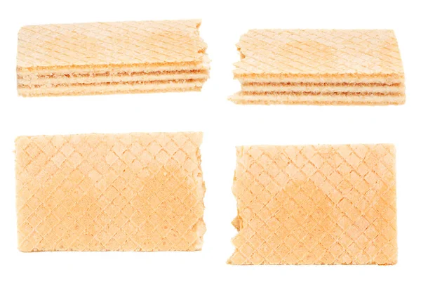 Wafers stick broken on white — Stock Photo, Image