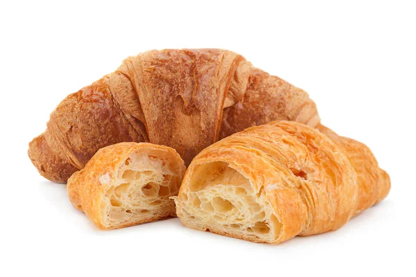 Croissant-Snack auf Weiß — Stockfoto