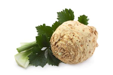 Celery root on white clipart