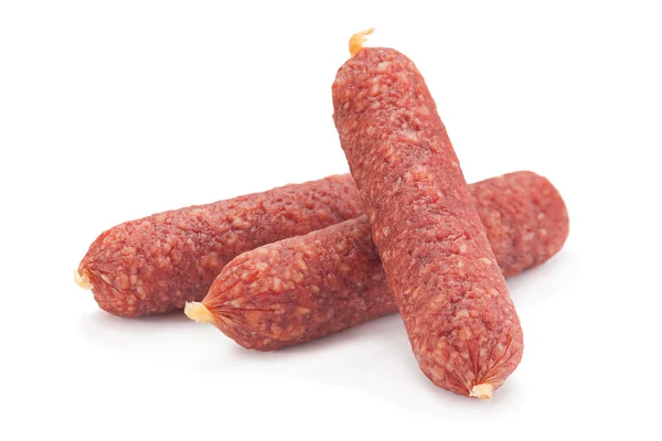 Small salami sausage slice — Stock Photo, Image