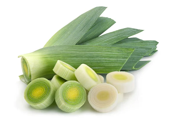 Leek vegetable on white — Stock Photo, Image