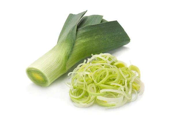 Leek vegetable on white — Stock Photo, Image