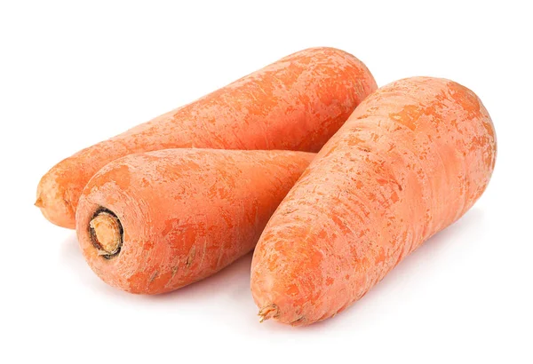 Зрізати велику моркву на білому — стокове фото