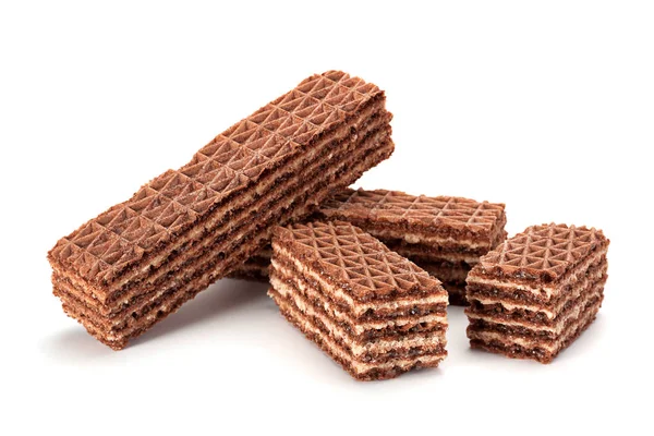 Brun wafer på vit — Stockfoto