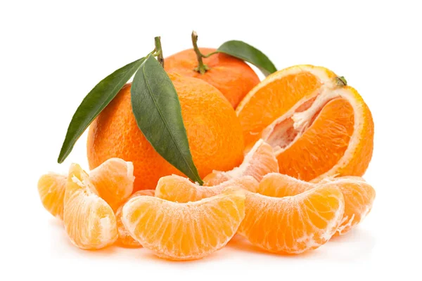 Tangerine tropical fruit on white — Stock Photo, Image