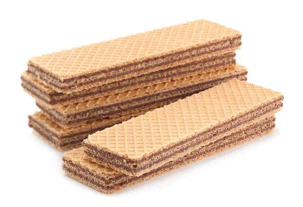 Wafer primo piano su bianco — Foto Stock