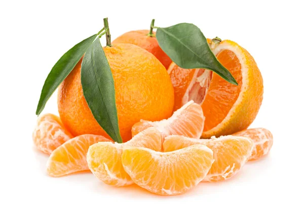 Tangerine tropical fruit on white — Stock Photo, Image