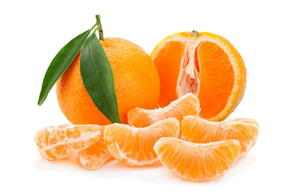 Tangerine tropical fruit on white — Stock Photo, Image