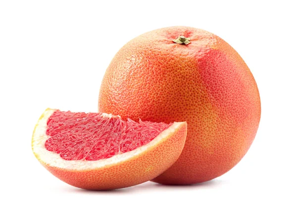 Oranžové grapefruitu na bílém — Stock fotografie