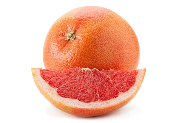 Oranje grapefruit op wit — Stockfoto