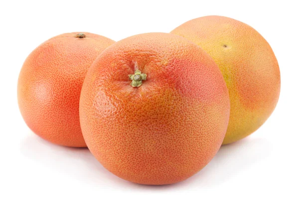 Oranje grapefruit op witte achtergrond — Stockfoto