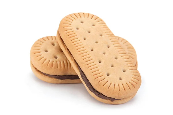 Wheat cookies with chocolate — Stock Photo, Image