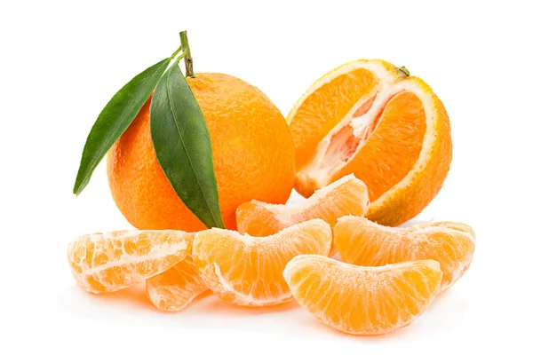 Fruta tropical de tangerina em branco — Fotografia de Stock