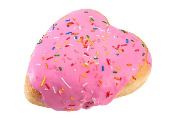 Donut vorm als hart — Stockfoto