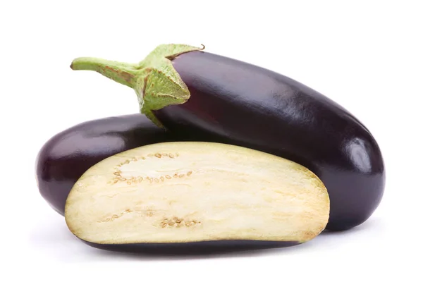 Beyaz üzerine patlıcan sebze — Stok fotoğraf