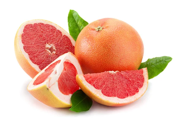 Oranje grapefruit op wit — Stockfoto