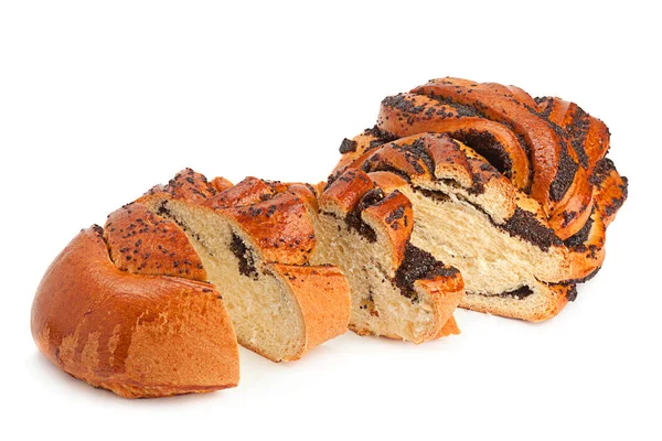 Sweet bun with poppy seed — Stock Photo, Image