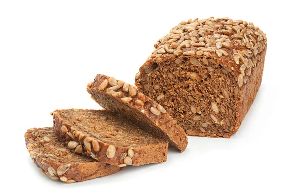 Ayçiçeği ile kahverengi ekmek topuz — Stok fotoğraf