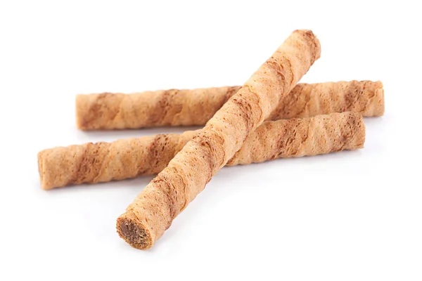 Waffle rolls stick closeup — Stock Photo, Image