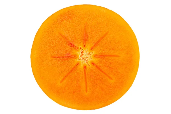 Persimmon Fruit Closeup Isolated White Background — Stock Photo, Image