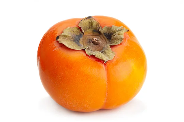 Persimmon Fruit Closeup Isolated White Background — Stock Photo, Image