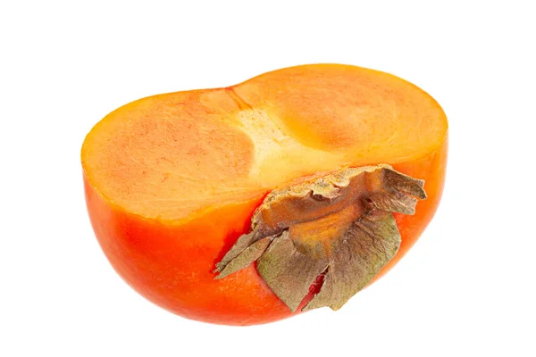 Persimmon Fruit Closeup Isolated White Background — Stock Photo, Image