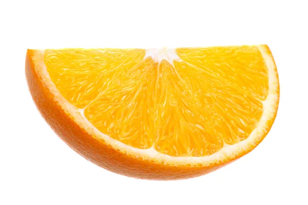 Pomarańczowe Zbliżenie Owoców Cytrusowych Izolowane Białym Tle — Zdjęcie stockowe