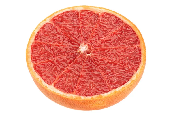 Red Grapefruit Closeup Isolated White Background — Stock Photo, Image