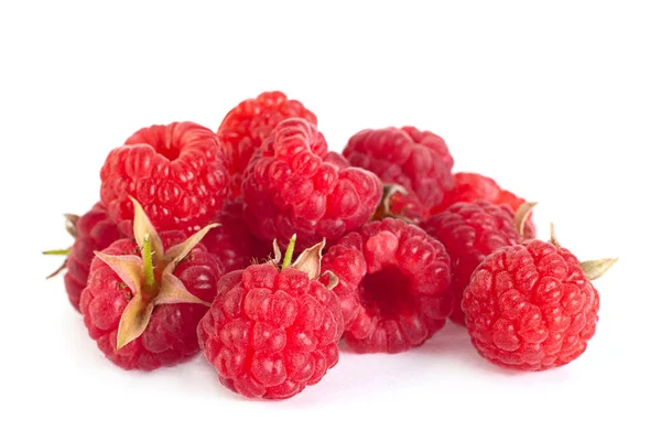 Raspberry Fruit Closeup Isolated White Background — Stock Photo, Image