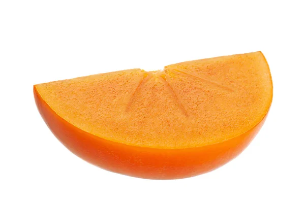 Persimmon Fruit Close Geïsoleerd Witte Achtergrond — Stockfoto