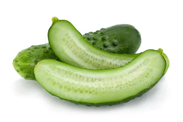 Concombre Légumes Gros Plan Isolé Sur Fond Blanc — Photo