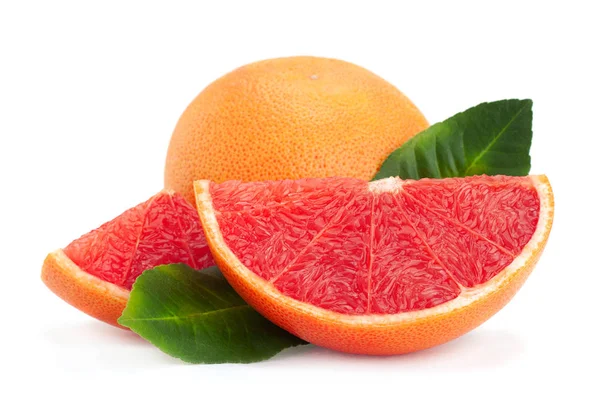 Red Grapefruit Leaf Isolated White Background — Stock Photo, Image