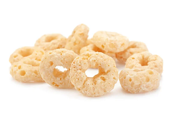 Sweet Brekfast Cereal Rings Coleup Isolated White — Stock Photo, Image