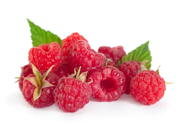 Raspberry Fruit Closeup Isolated White Background — Stock Photo, Image