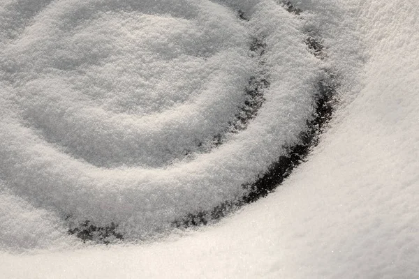 Invierno Nieve Blanca Superficie Detalle Textura Fondo —  Fotos de Stock