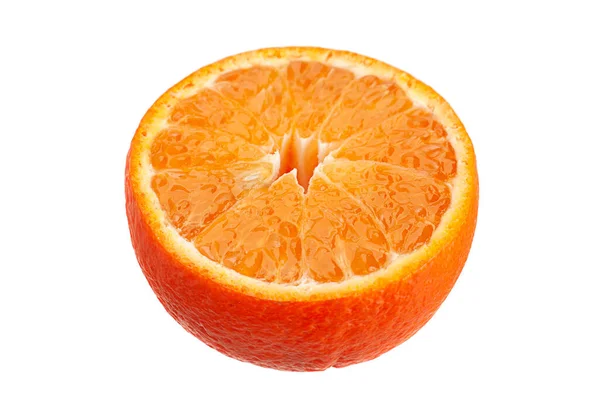 Clementine Citrus Fruit Closeup Isolated White — Stock Photo, Image