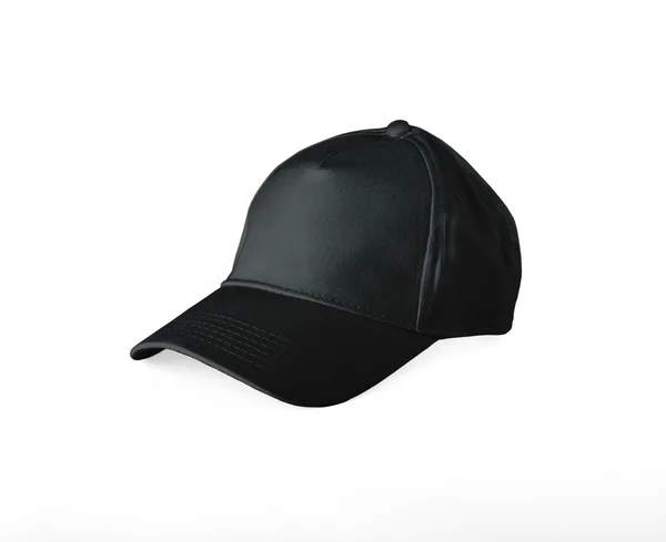 白色背景上的黑色棒球帽. — 图库照片