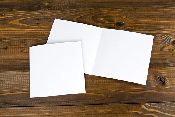 Bank white folding paper flyer — Stockfoto