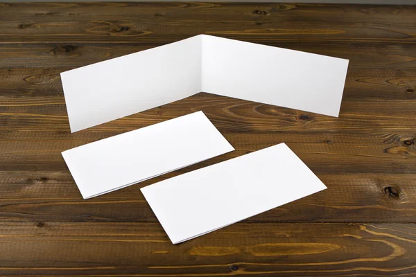 Bank white folding paper flyer — Φωτογραφία Αρχείου