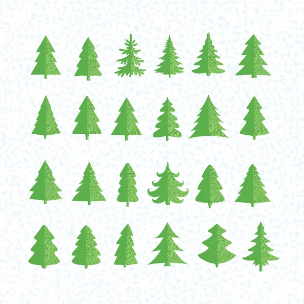 Set de iconos del árbol de Navidad. Ilustración vectorial. — Vector de stock
