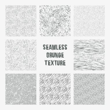 Grange Dikişsiz desen seti. Basit vektör sıfırdan dokular 