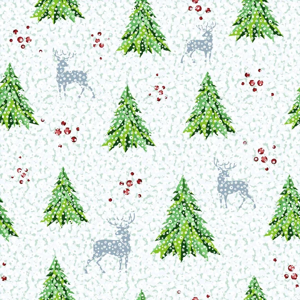 Illustratie van naadloze patroon voor Kerstmis achtergrond. — Stockvector