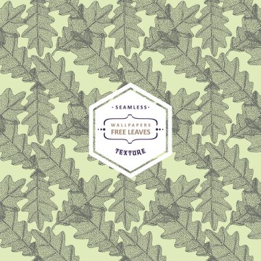 Çiçek seamless modeli ağaç yaprakları ile. 