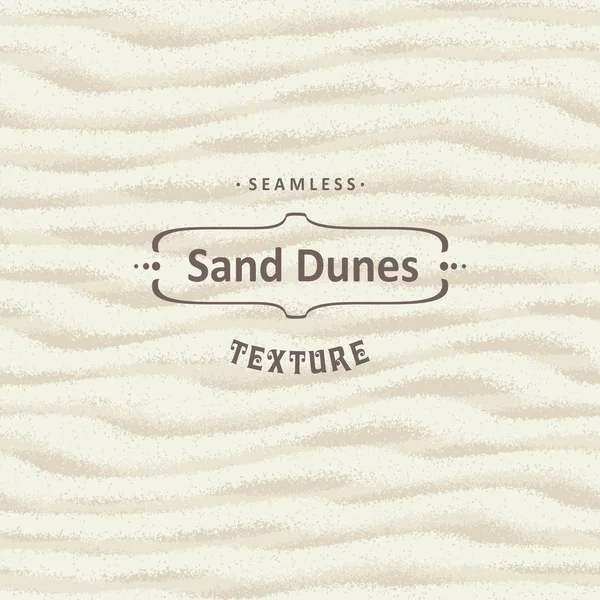 Vector seamless sand texture background with natural waves. — Stock Vector